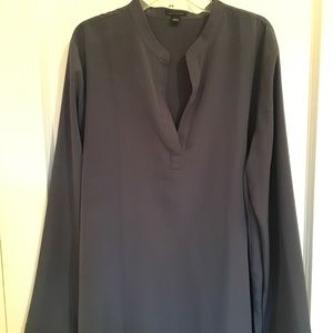 Ann Taylor Long-Sleeve Dark Grey Tunic